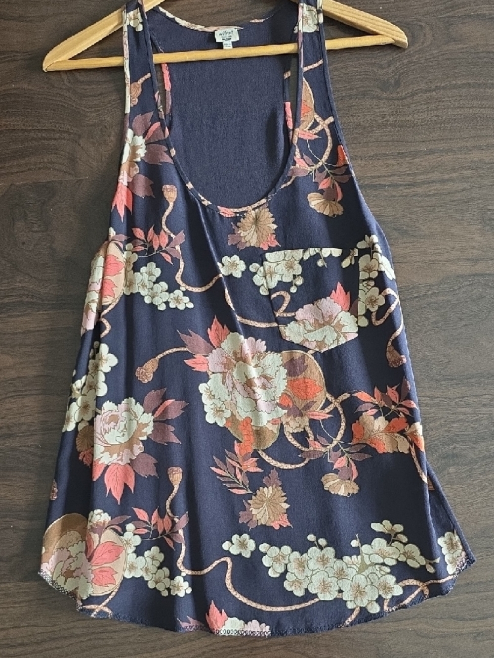 Wilfred Floral Tank 100% Silk